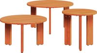 vidaXL Salontafel, 3 stuks, wasbruin, 47,5 x 47,5 x 27 cm