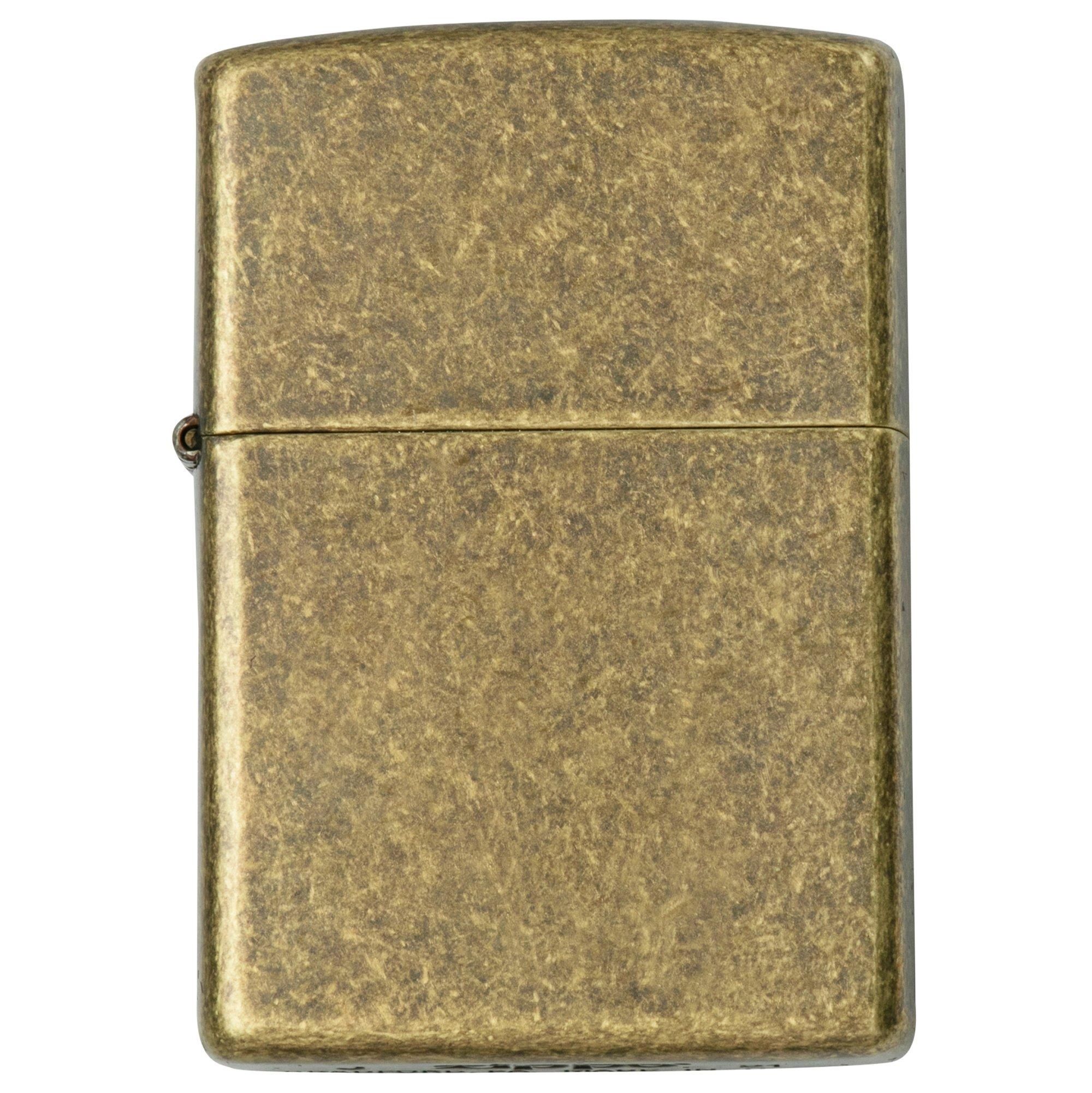 Zippo Flat Bottom Antique Brass 60001567 Lighter