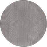 vidaXL GALATI Grijs Ø 120 CM Polyester Vloerkleed