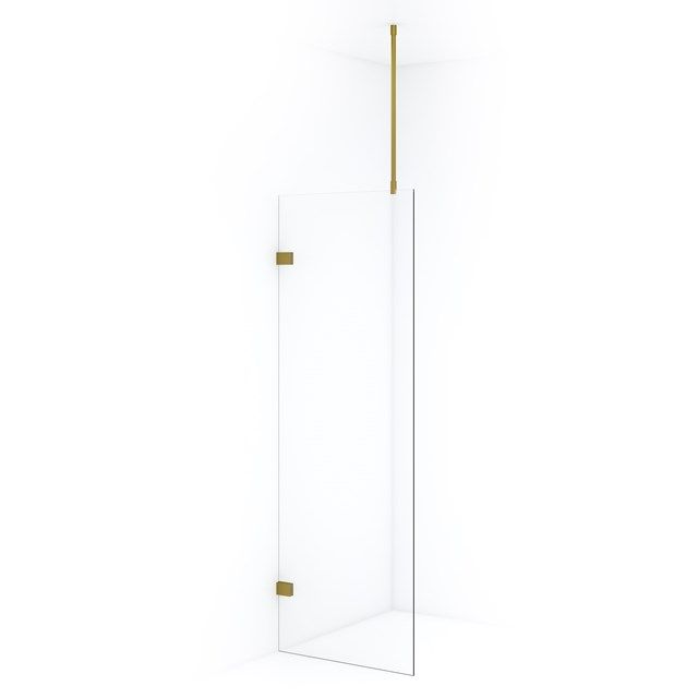 Maxaro Inloopdouche Diamond 70cm Helder Veiligheidsglas Goud