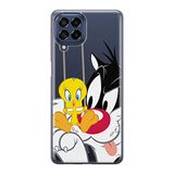 ERT GROUP mobiel telefoonhoesje voor Samsung M53 5G Looney Tunes Sylvester & Tweety 002
