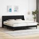 Maison Exclusive - Lit frame with headboard black 200 x 200 cm, velvet