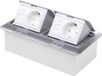 LEDmaxx 105627 2-voudig Vloerinbouw-contactdoos Met Cat5-bus, Aanraakbeveiliging Aluminium