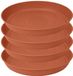 EDA Bloempot onderschaal Romeo - 4x - kunststof - terracotta - D12 x H1,8 cm