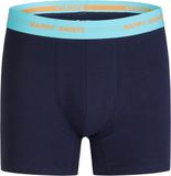 Happy Shorts Retro Boxer Jersey Mannen flower print - navy