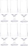 Alessandro Bierglazen Cerveza - 6x stuks - voetglas - 400 ml - 7,5 x 19 cm - bierglas