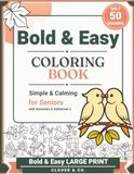 Bold & Easy Large Print Coloring Book for Seniors