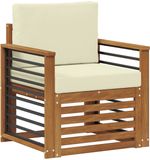 vidaXL - Buiten - bank - set - Massief - Acacia - Hout - en - Polyester