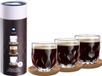 Leonardo GOCCE Koffieglas 220ml - set van 3 glazen - Met onderzetters