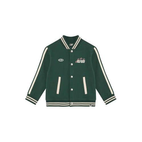 Daily7 oversized gebreide vest met backprint - groen