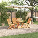 vidaXL Eettafel Set Bruin Massief Acacia Hout
