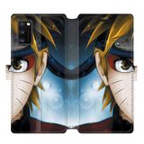 Beschermhoes Samsung Galaxy A41 Beschermhoes Leer Motief Manga Naruto Wit