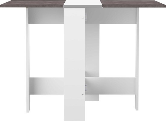 Symbiosis Opklapbare eettafel Papillon 103 cm - wit/beton