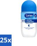 Sanex 25 x Deo Roll-on Dermo Extra Control - 53 ml - Voordeelverpakking