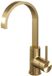 Brauer Gold Edition Hoge Opbouw Wastafelmengkraan met Draaibare Platte Uitloop Model A Goud Geborsteld PVD