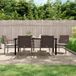 Prolenta Maison Exclusive Tuinset voor de tuin, 7-delig, met kussens, gemaakt van polyrotan en staal