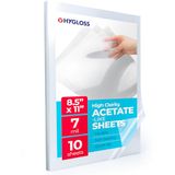 Hygloss Acetaatpapier - 21,6 x 27,9 cm, 0,18 mm, Transparant, 10 stuks