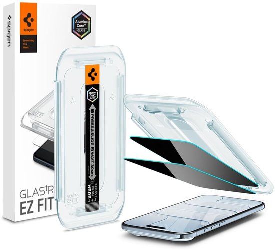 Spigen Privacy Glass Geschikt voor Apple iPhone Air - EZ Fit GLAS.tR - 9H Tempered Glass Screen Protector - Case Friendly - Gemakkelijke Installatie - 2-Pack