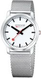 Mondaine Simply Elegant A638.30350.16SBZ Unisex Horloge Wit Staal 41mm