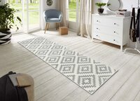 Hanse Home Design loper ruiten Nordic - crème/lichtgrijs 80x450 cm