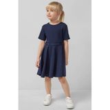 s.Oliver Robe trapèze avec paillettes bleu foncé