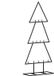 vidaXL - Décoration de Noël - sapin de Noël - 60 cm - métal - noir