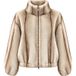 Zoe Paris Collier à col bomber en cuir synthétique