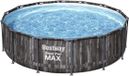 BESTWAY Steel Pro Max rond bovengronds zwembad - Houtdessin - 427 x 107 cm