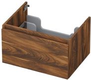 INK - Onderkast 1 Lade Greeploos met Houten Keerlijst - 600x450x350 Mm - Noten