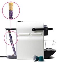 Edelsteenwaterstaaf Mini Espresso Amethist Paars-Wit 16 cm