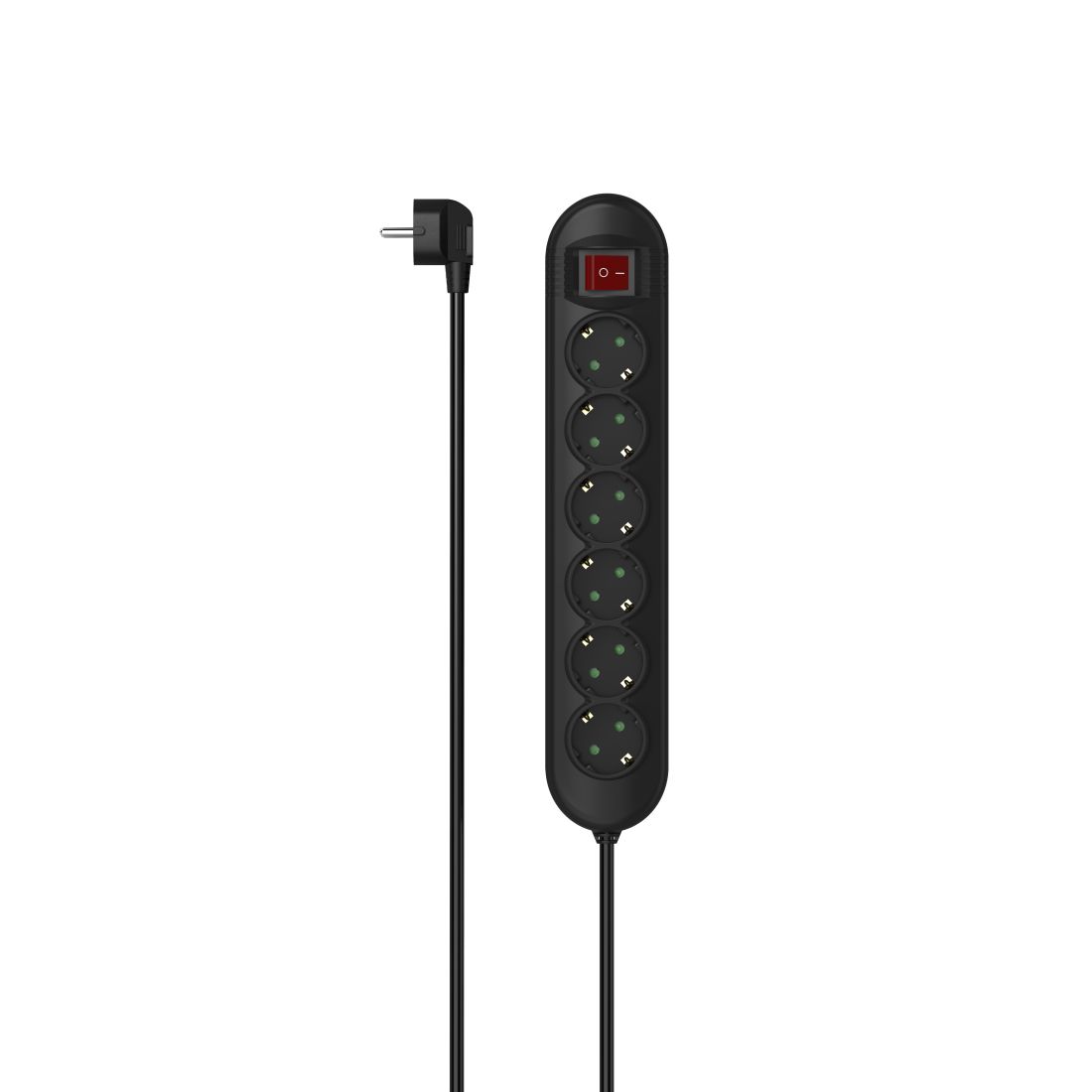 Hama Smart Power Strip - 6 Outlets - 1.4m Cable - Black