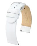 HIRSCH Scandic Horlogebandje - Italiaans kalfsleer, 16 mm Breedte bevestiging, wit