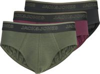 JACK&JONES JACADRIAN SOLID BRIEFS 3-PACK Windsor Wine
