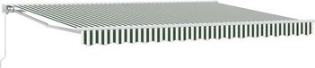 vidaXL Parasol manuel 5 x 3,5 m rayé vert et blanc