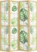 Homcom Paravent-Intissé, Pin-160L x 1,8l x 170H cm-Bois naturel+Vert