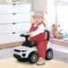 HOMCOM Voiture à glisser pour enfants - Plastique - 62x28x41,5cm - Blanc