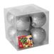 Gerimport Kerstballen - 8x st - zilver - glitters - 7 cm - kunststof - kerstversiering