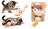 Speelgoed Flamingo SPEELGOED TEXO BAL + VOGEL ORANJE 3x15x11CM