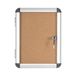 Bi-Office Showkast vitrine "Enclore", kurk, geschikt voor 1 x DIN A4, zilveren aluminium frame, afsluitbaar