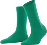 FALKE Softmerino eenkleurig wol katoen sokken dames groen - maat 39-40