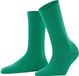 FALKE Softmerino eenkleurig wol katoen sokken dames groen - maat 39-40