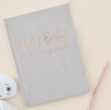 Ginger Ray Baby in Bloom Babyboek Journaal Grijs Suède Unisex
