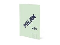 MILAN® Notitieboek A6 geruit groen 48 vellen