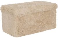 ATMOSPHERA CREATEUR D'INTERIEUR Pouf Duvia rectangulaire pliable 38x76cm beige