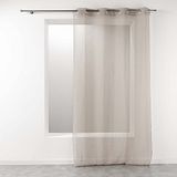 Douceur d'Intérieur Telma ooggordijn, polyester, taupe, 140 x 240 cm