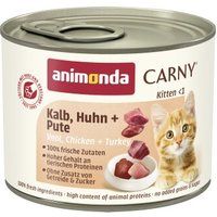 animonda Carny natvoer kat kitten Kalf, kip en kalkoen 12x200 g
