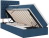 vidaXL - Bed met opbergruimte en matras - Blauw - 100 x 200 cm - Stof