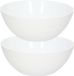 PlasticForte Bols à dessert et de service - 2x - 950 ml - blanc - plastique - rond - 17 x 7 cm