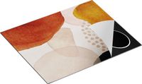 Chefcare Inductie Beschermer Abstracte Kunst van Cirkels - 65x52 cm - Multicolor