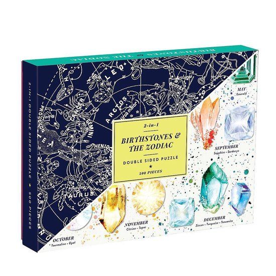 Galison Birthstones & the Zodiac 2-Sided 500 Piece Puzzle